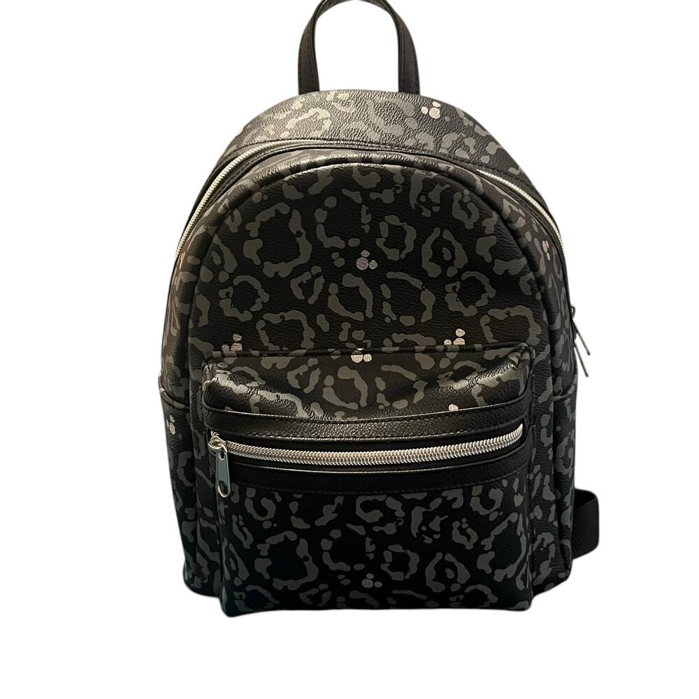 Disney Black Animal Print Mickey Mini Backpack